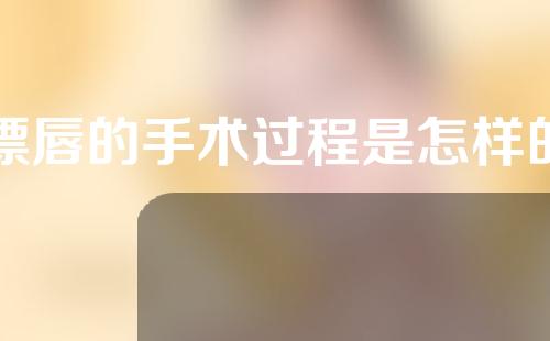 漂唇的手术过程是怎样的