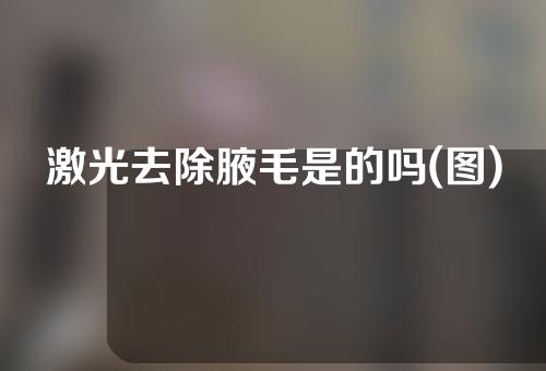 激光去除腋毛是的吗(图)