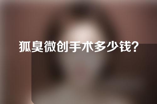 狐臭微创手术多少钱？