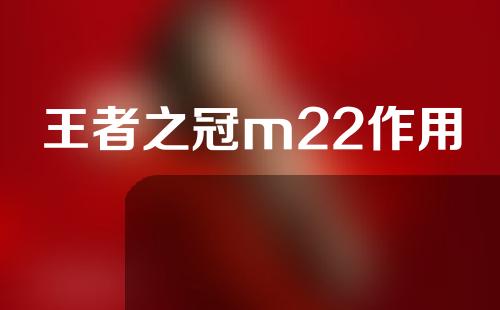 王者之冠m22作用