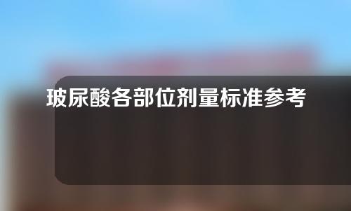 玻尿酸各部位剂量标准参考 了解注射安全底线