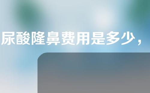 玻尿酸隆鼻费用是多少，玻尿酸隆鼻的费用是多少