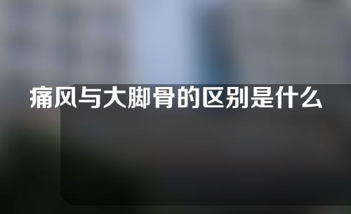 痛风与大脚骨的区别是什么？