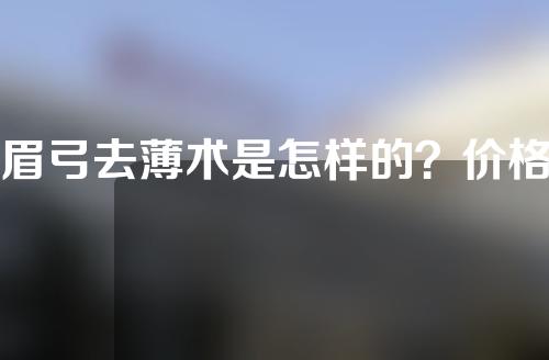 眉弓去薄术是怎样的？价格影响因素有哪些？