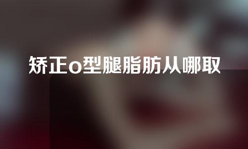矫正o型腿脂肪从哪取