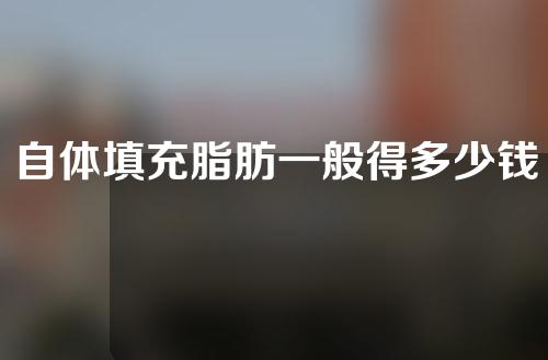 自体填充脂肪一般得多少钱？自体脂肪填充什么价格？
