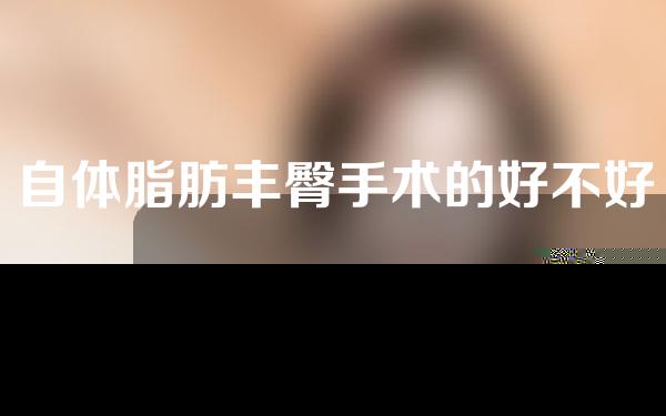 自体脂肪丰臀手术的好不好