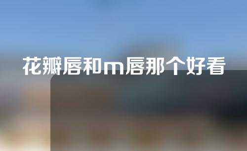 花瓣唇和m唇那个好看