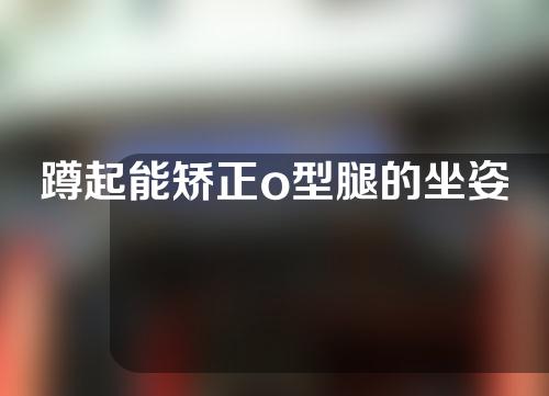 蹲起能矫正o型腿的坐姿