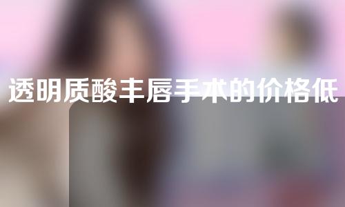 透明质酸丰唇手术的价格低多少？透明质酸丰唇手术能维持多久？