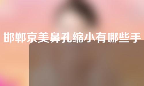 邯郸京美鼻孔缩小有哪些手术方法