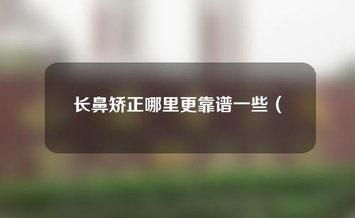 长鼻矫正哪里更靠谱一些（长鼻矫正推荐医生）