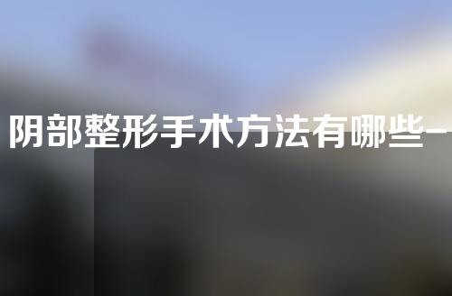 阴部整形手术方法有哪些-