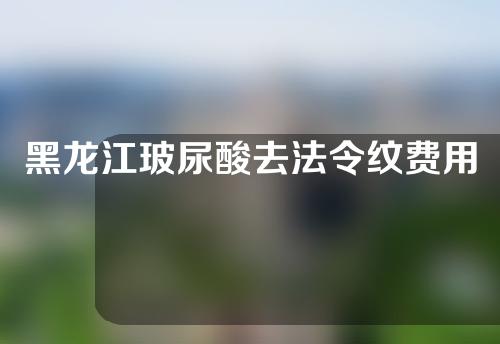黑龙江玻尿酸去法令纹费用(玻尿酸去法令纹有后遗症吗)
