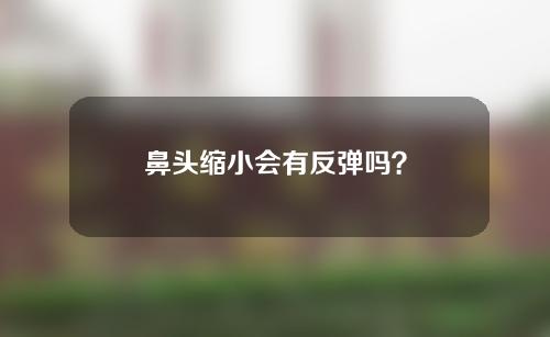 鼻头缩小会有反弹吗？