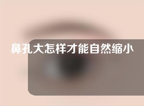 鼻孔大怎样才能自然缩小