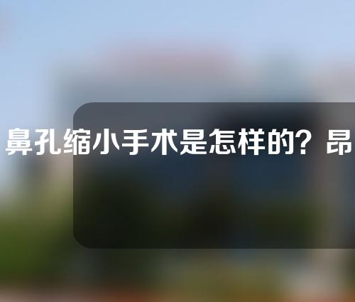 鼻孔缩小手术是怎样的？昂贵吗？