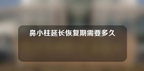 鼻小柱延长恢复期需要多久（鼻小柱延长手术难度大吗）