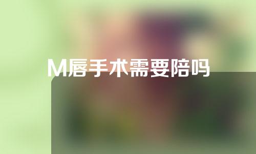 M唇手术需要陪吗