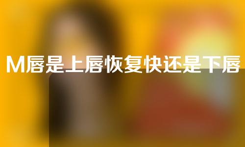 M唇是上唇恢复快还是下唇