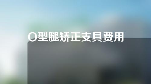 O型腿矫正支具费用