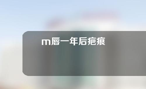 m唇一年后疤痕