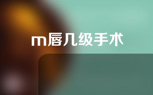 m唇几级手术