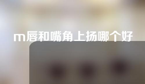 m唇和嘴角上扬哪个好