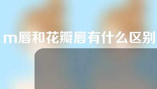 m唇和花瓣唇有什么区别