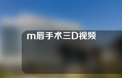 m唇手术三D视频