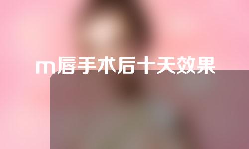 m唇手术后十天效果