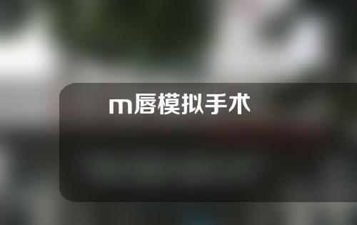 m唇模拟手术