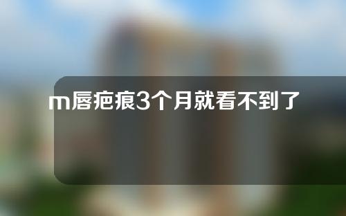 m唇疤痕3个月就看不到了吗