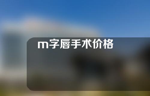 m字唇手术价格